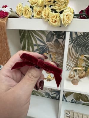 Broche lazo de terciopelo