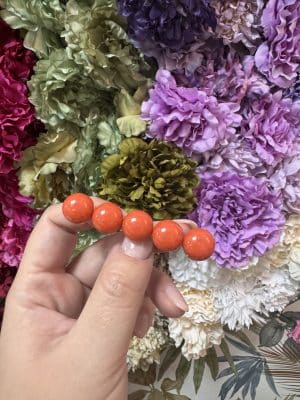 Broche bolitas coral