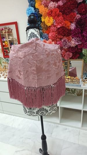 Mantoncillo Marbella corto rosa