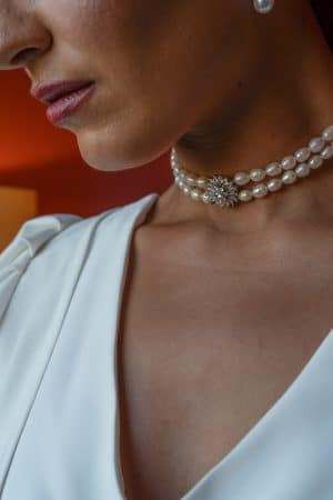 Choker Catalina (único aplique central) - Plateado